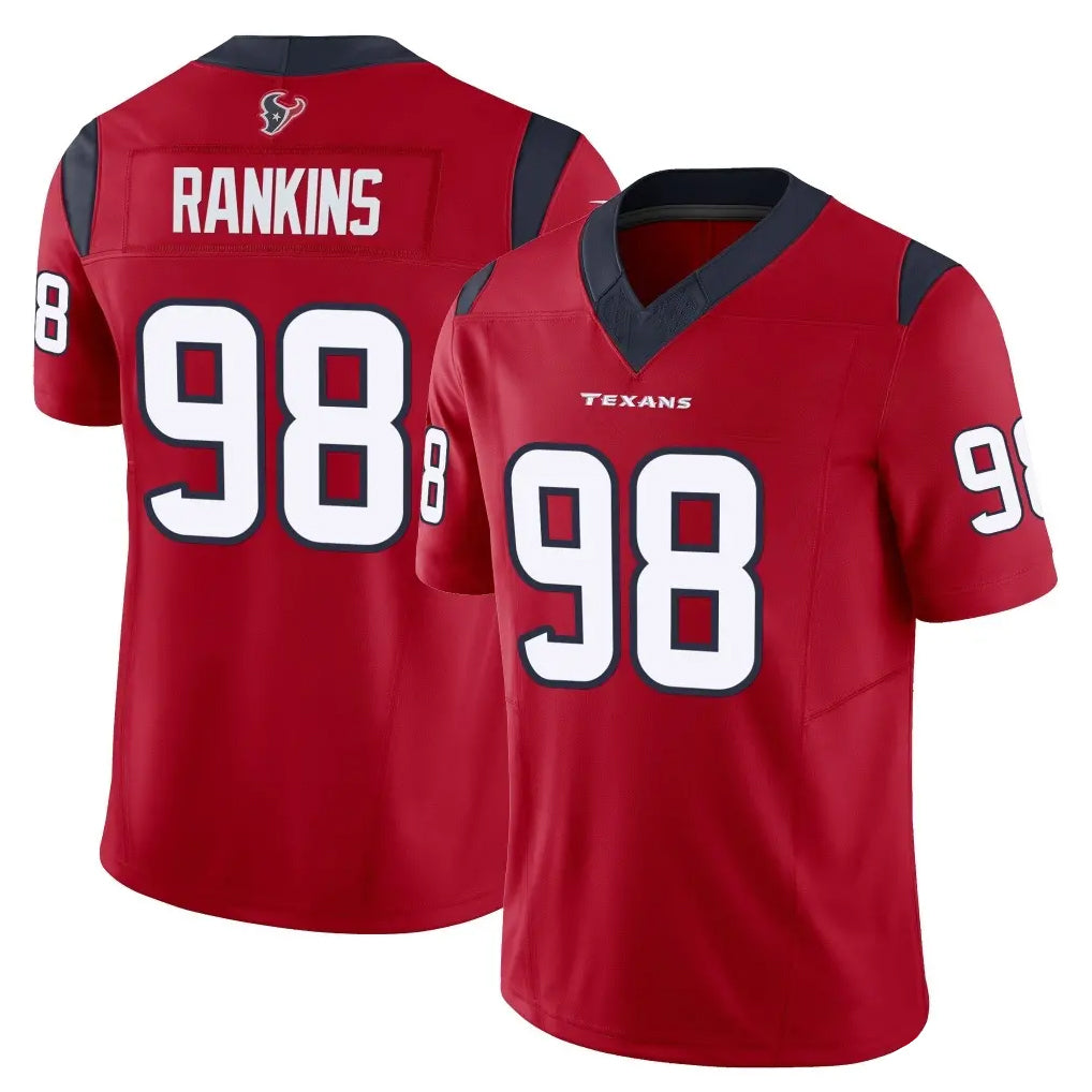 Qdoa H.Texans #98 Sheldon Rankins Player Red Limited Vapor F.U.S.E. Home Game Stitched Jerseys