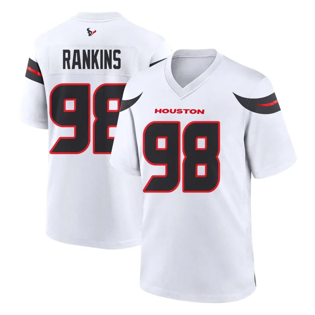 Qdoa H.Texans #98 Sheldon Rankins Player White Home Game Stitched Jerseys