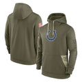 Qdoa IN.Colts Olive Salute To Service Hoodies Limited Blank Player Stitched Jerseys