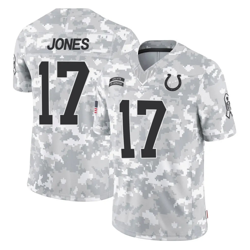 Qdoa IN.Colts #17 Daniel Jones Player Arctic Camo Salute To Service Limited Game Stitched Jerseys