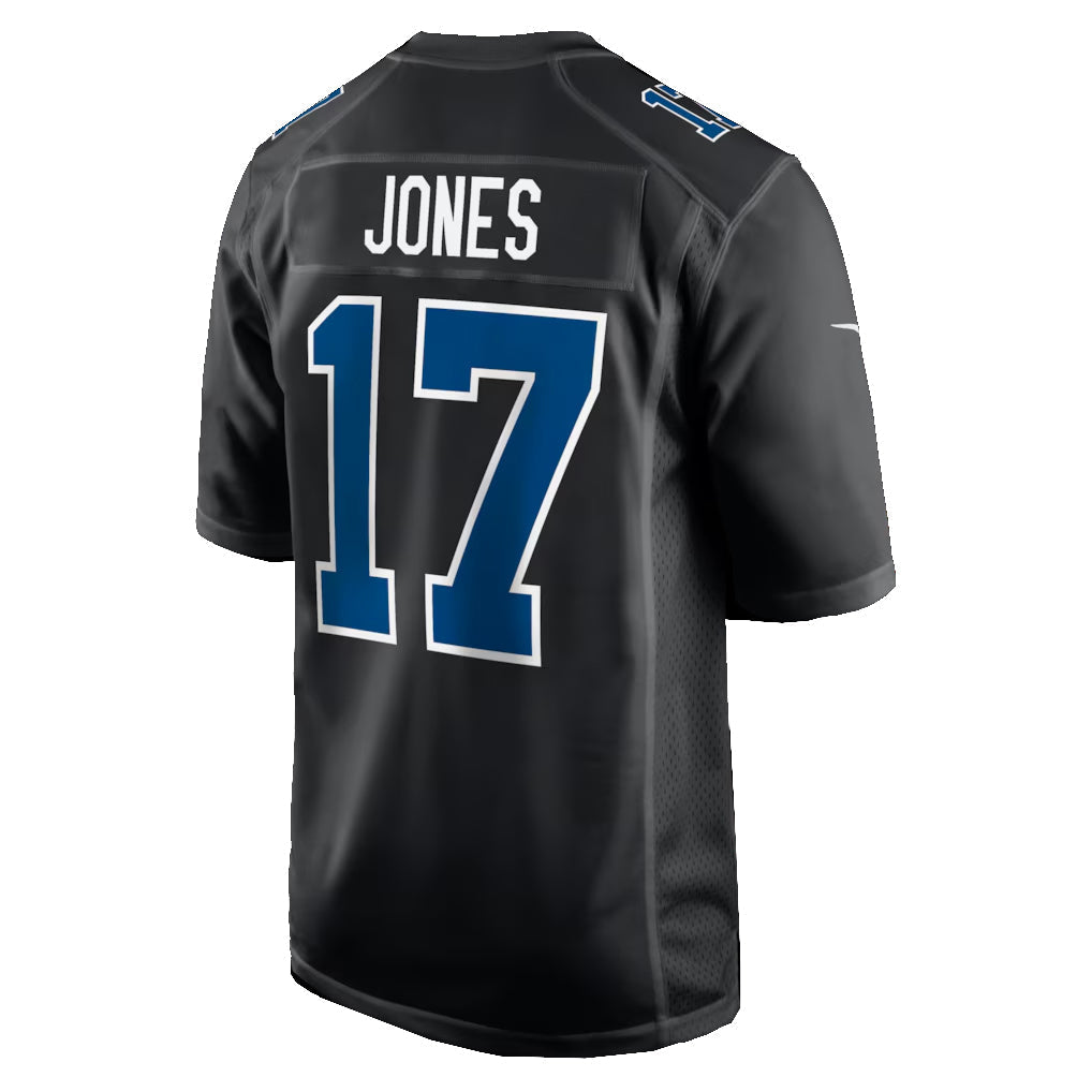 Qdoa IN.Colts #17 Daniel Jones Player Carbon Black Fashion Game Stitched Jerseys
