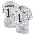Qdoa IN.Colts #1 Sauce Gardner Player Arctic Camo Salute To Service Limited Game Stitched Jerseys