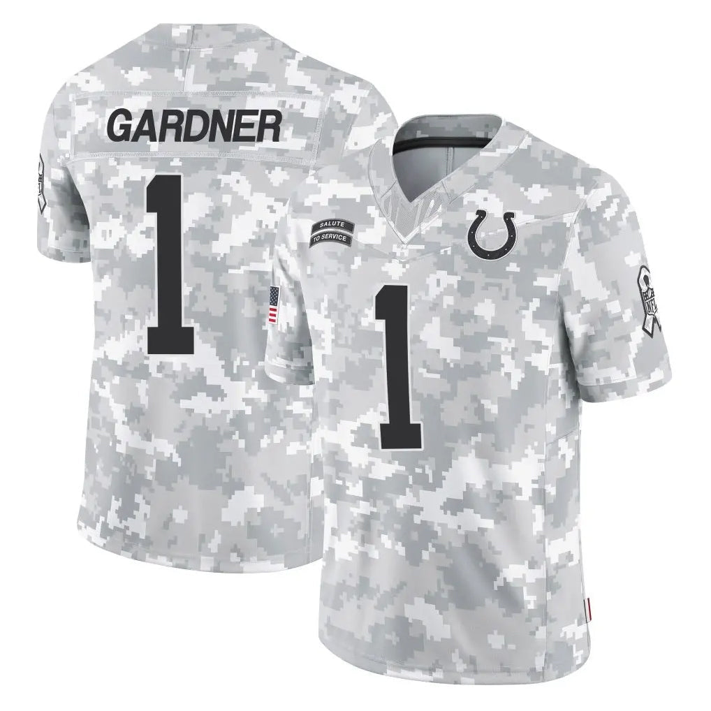 Qdoa IN.Colts #1 Sauce Gardner Player Arctic Camo Salute To Service Limited Game Stitched Jerseys