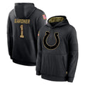Qdoa IN.Colts #1 Sauce Gardner Player Black Salute to Service Hoodies Limited Game Stitched Jerseys