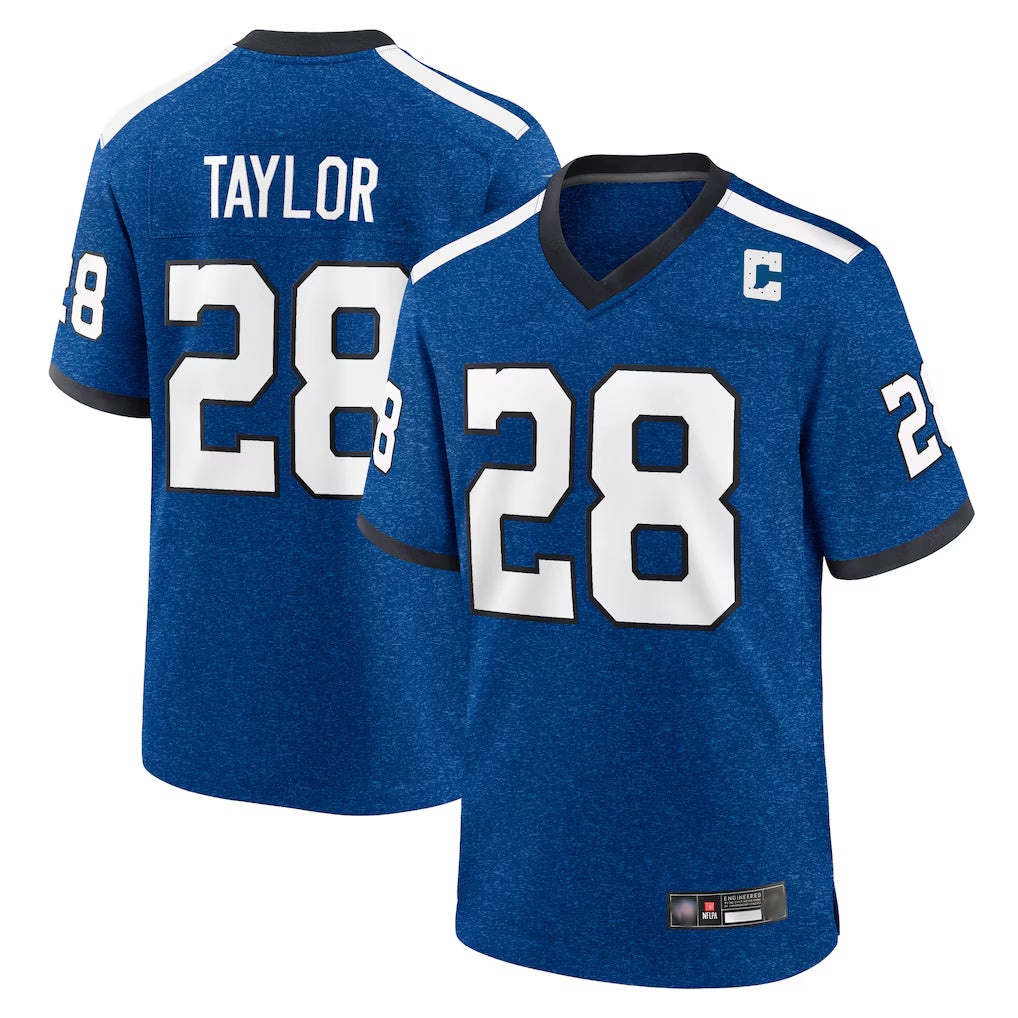 Qdoa IN.Colts #28 Jonathan Taylor Player Royal Alternate Indiana Nights Home Game Stitched Jerseys
