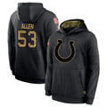 Qdoa IN.Colts #53 CJ Allen Player Black Salute to Service Hoodies Limited Game Stitched Jerseys