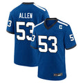 Qdoa IN.Colts #53 CJ Allen Player Royal Alternate Indiana Nights Home Game Stitched Jerseys