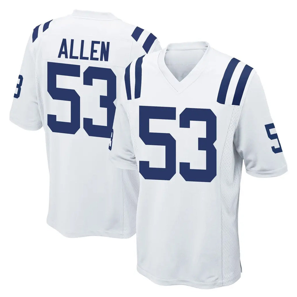 Qdoa IN.Colts #53 CJ Allen Player White Home Game Stitched Jerseys