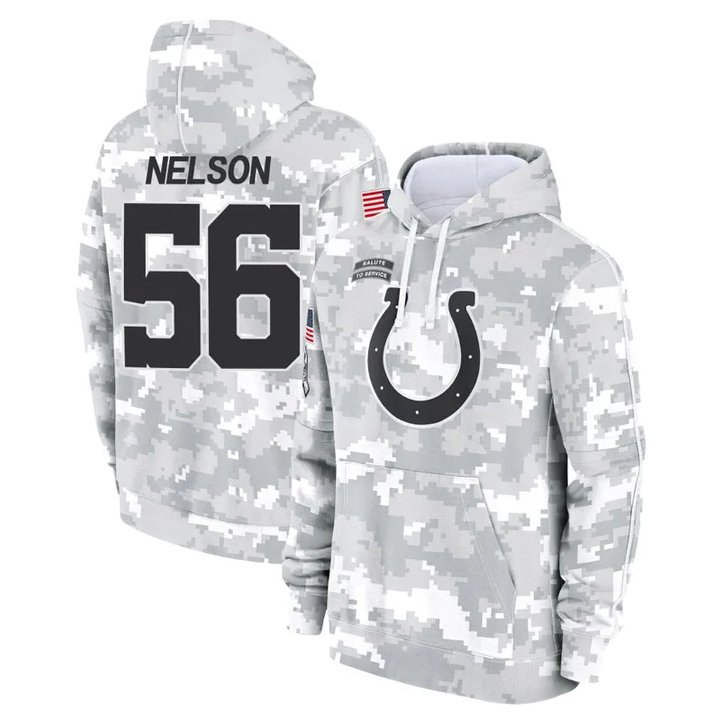 Qdoa IN.Colts #56 Quenton Nelson Player Arctic Camo Salute to Service Hoodies Limited Game Stitched Jerseys