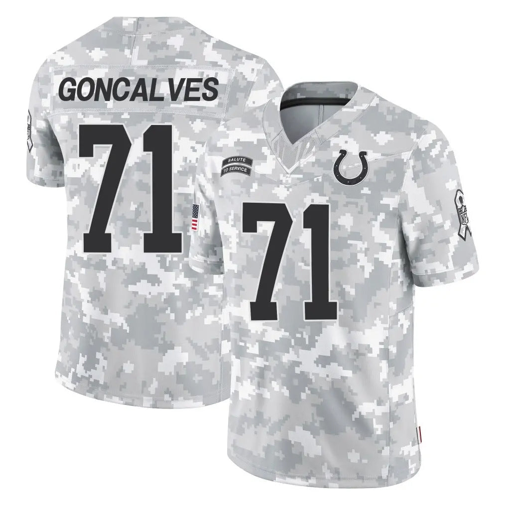 Qdoa IN.Colts #71 Matt Goncalves Player Arctic Camo Salute To Service Limited Game Stitched Jerseys