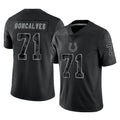 Qdoa IN.Colts #71 Matt Goncalves Player Black Reflective Limited Game Stitched Jerseys