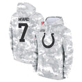 Qdoa IN.Colts #7 Charvarius Ward Sr. Player Arctic Camo Salute to Service Hoodies Limited Game Stitched Jerseys