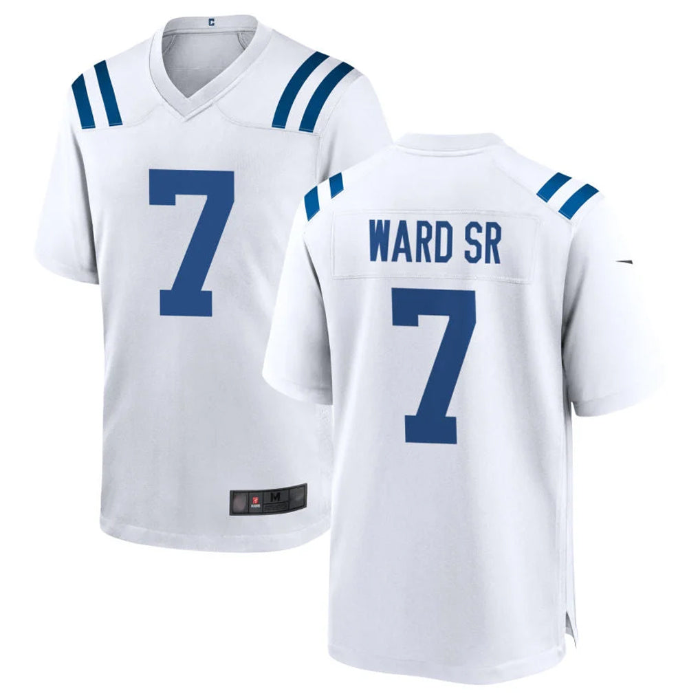 Qdoa IN.Colts #7 Charvarius Ward Sr. Player White Home Game Stitched Jerseys