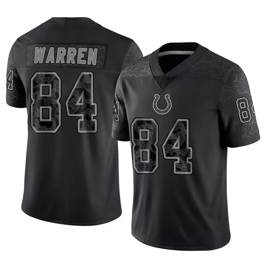 Qdoa IN.Colts #84 Tyler Warren Player RFLCTV Limited Black Stitched Jerseys