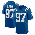 Qdoa IN.Colts #97 Laiatu Latu Player Royal Home Game Stitched Jerseys