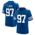 Qdoa IN.Colts #97 Laiatu Latu Player Royal Limited Home Game Stitched Jerseys