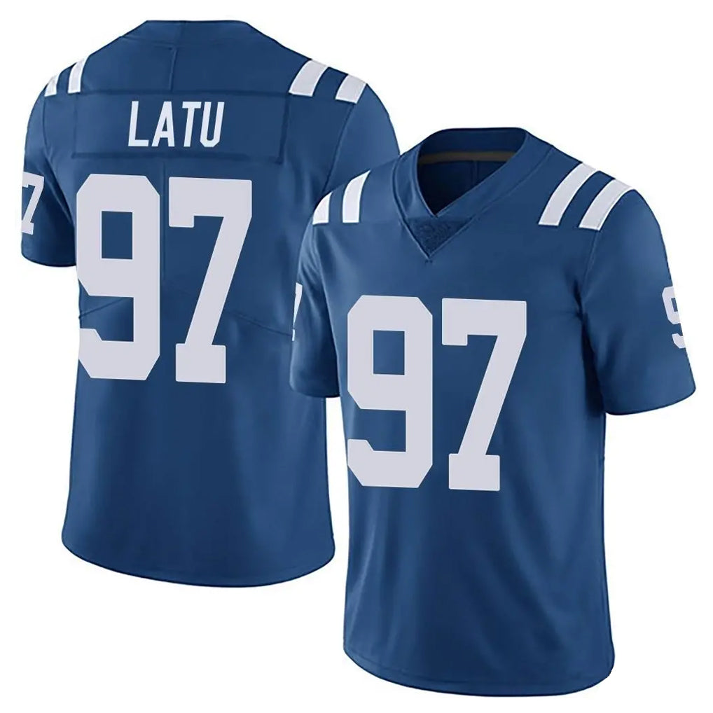 Qdoa IN.Colts #97 Laiatu Latu Player Royal Limited Vapor Untouchable Home Game Stitched Jerseys