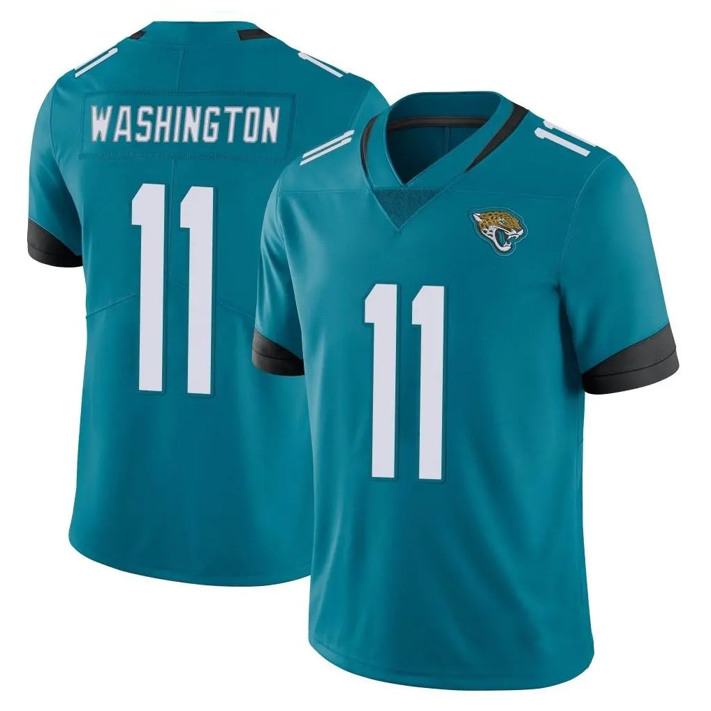 Qdoa J.Jaguars #11 Parker Washington Player Teal Vapor Untouchable Limited Home Game Stitched Jerseys