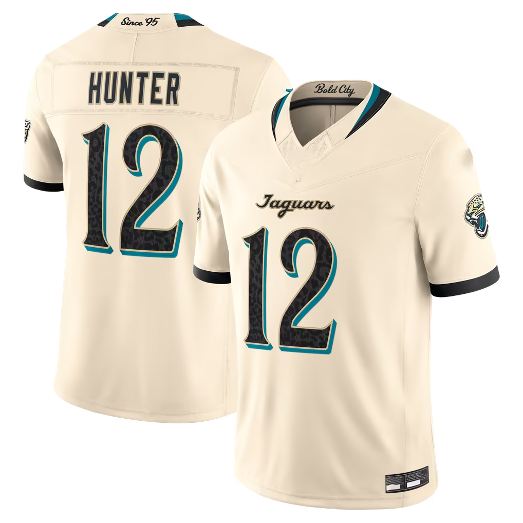 Qdoa J.Jaguars #12 Travis Hunter Natural 2026 Rivalries Collection Limited Stitched Jerseys