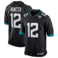 Qdoa J.Jaguars #12 Travis Hunter Player Black Replica Game Stitched Jerseys