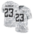 Qdoa J.Jaguars #23 Foyesade Oluokun Player Arctic Camo Salute To Service Limited Game Stitched Jerseys