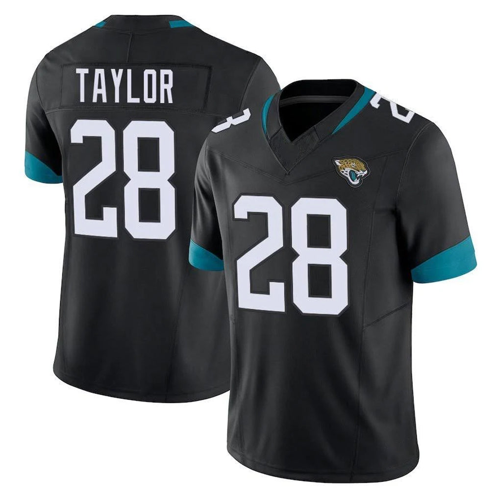 Qdoa J.Jaguars #28 Fred Taylor Player Black Vapor F.U.S.E. Limited Home Game Stitched Jerseys