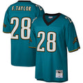 Qdoa J.Jaguars #28 Fred Taylor Player Mitchell & Ness Teal Legacy Replica Stitched Jerseys