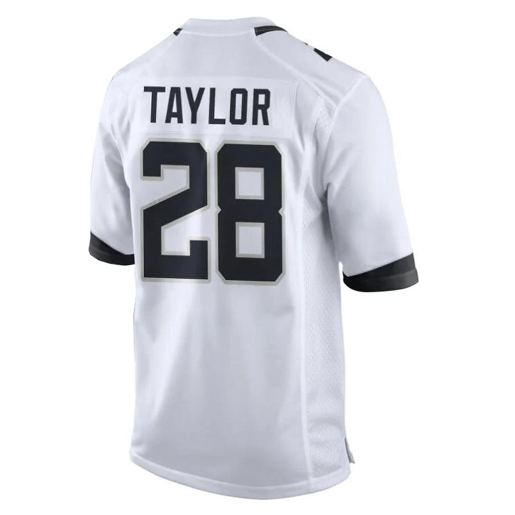 Qdoa J.Jaguars #28 Fred Taylor Player White Home Game Stitched Jerseys