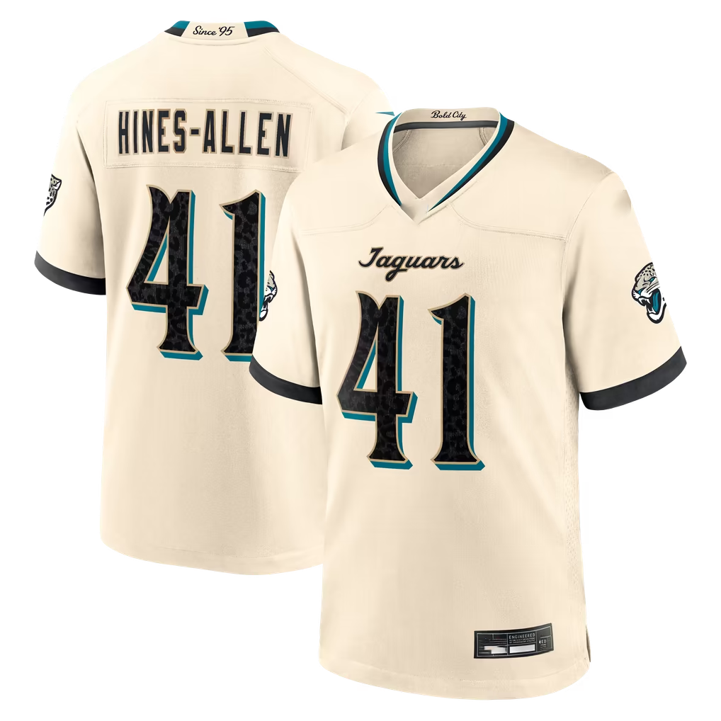 Qdoa J.Jaguars #41 Josh Hines-Allen Natural 2026 Rivalries Collection Game Stitched Jerseys