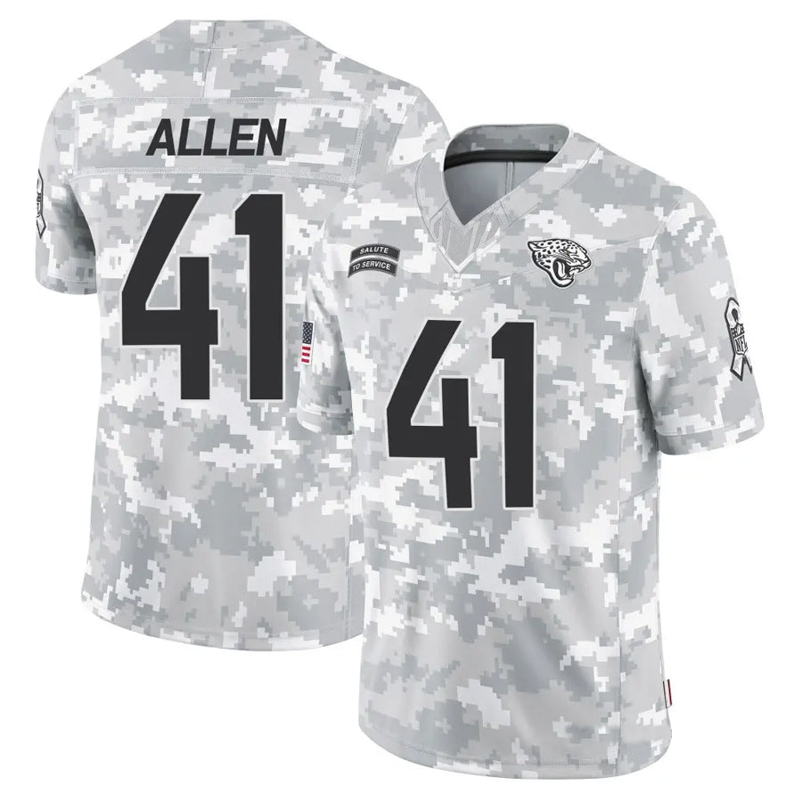 Qdoa J.Jaguars #41 Josh Hines-Allen Player Arctic Camo Salute to Service Limited Football Jerseys