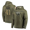 Qdoa J.Jaguars #41 Josh Hines-Allen Player Olive Salute to Service Pullover Hoodies Home Game Stitched Jerseys