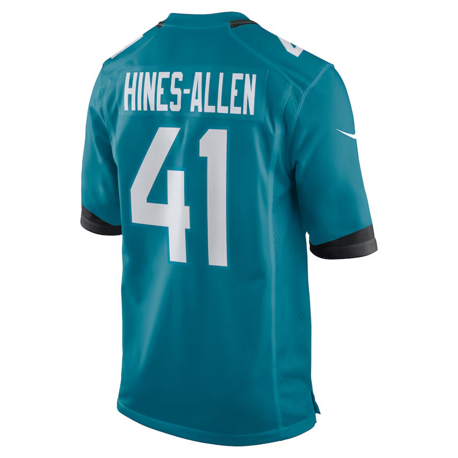Qdoa J.Jaguars #41 Josh Hines-Allen Player Teal Home Game Football Jerseys