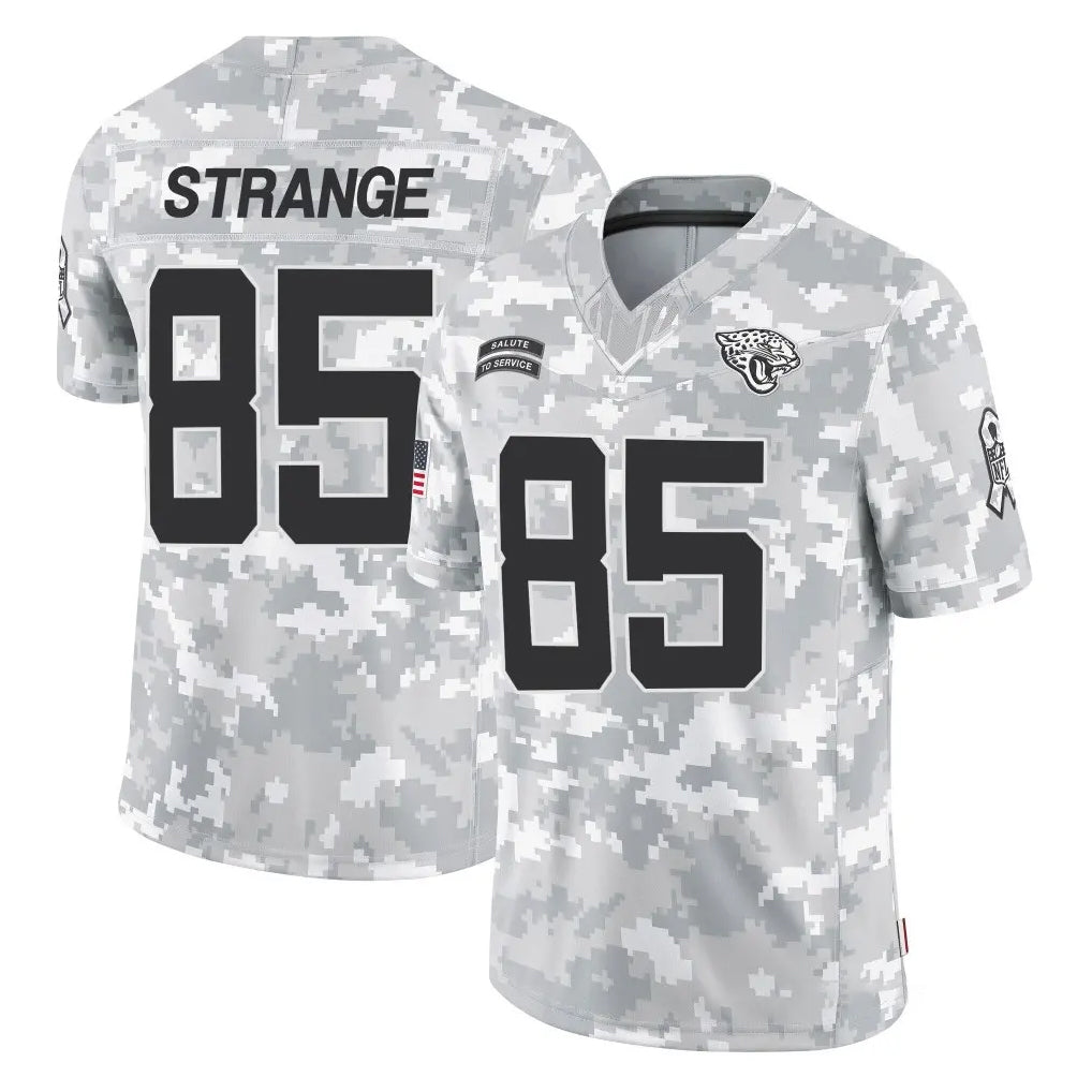 Qdoa J.Jaguars #85 Brenton Strange Player Arctic Camo Salute To Service Limited Game Stitched Jerseys