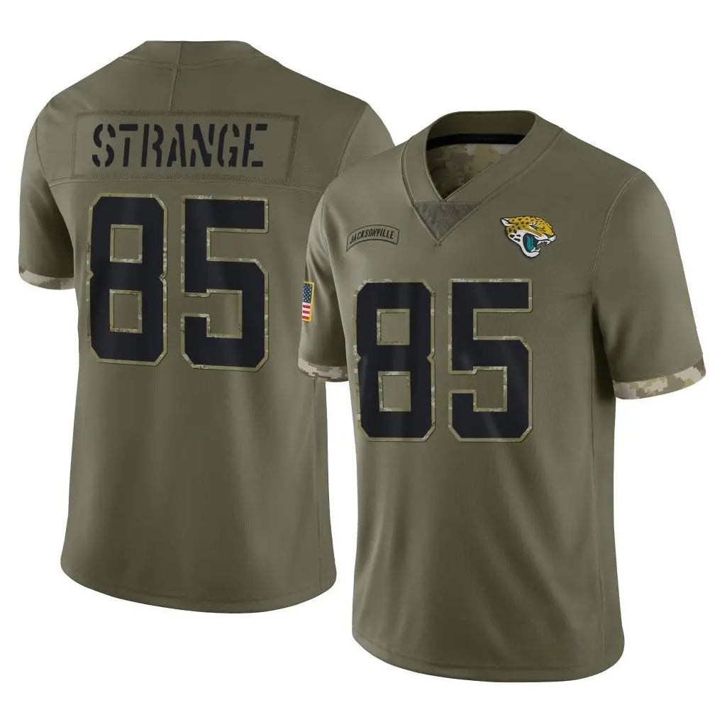 Qdoa J.Jaguars #85 Brenton Strange Player Olive Salute To Service Limited Stitched Jerseys