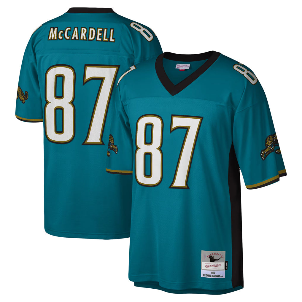 Qdoa J.Jaguars #87 Keenan McCardell?Player Teal Mitchell & Ness Legacy Home Game Stitched Jerseys