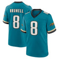 Qdoa J.Jaguars #8 Mark Brunell?Player Teal Prowler Throwback Limited Home Game Stitched Jerseys