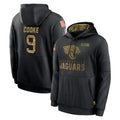 Qdoa J.Jaguars #9 Logan Cooke Player Black Salute to Service Hoodies Limited Game Stitched Jerseys