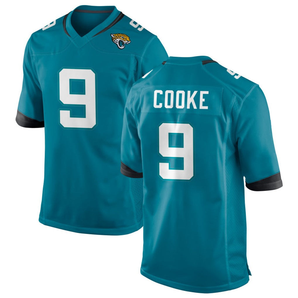Qdoa J.Jaguars #9 Logan Cooke Player Teal Home Game Stitched Jerseys