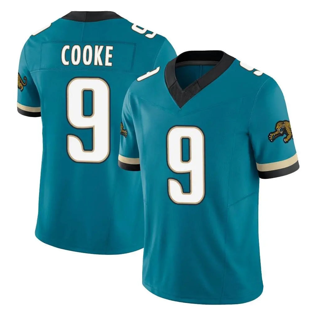 Qdoa J.Jaguars #9 Logan Cooke Player Teal Prowler Throwback Vapor F.U.S.E. Limited Home Game Stitched Jerseys