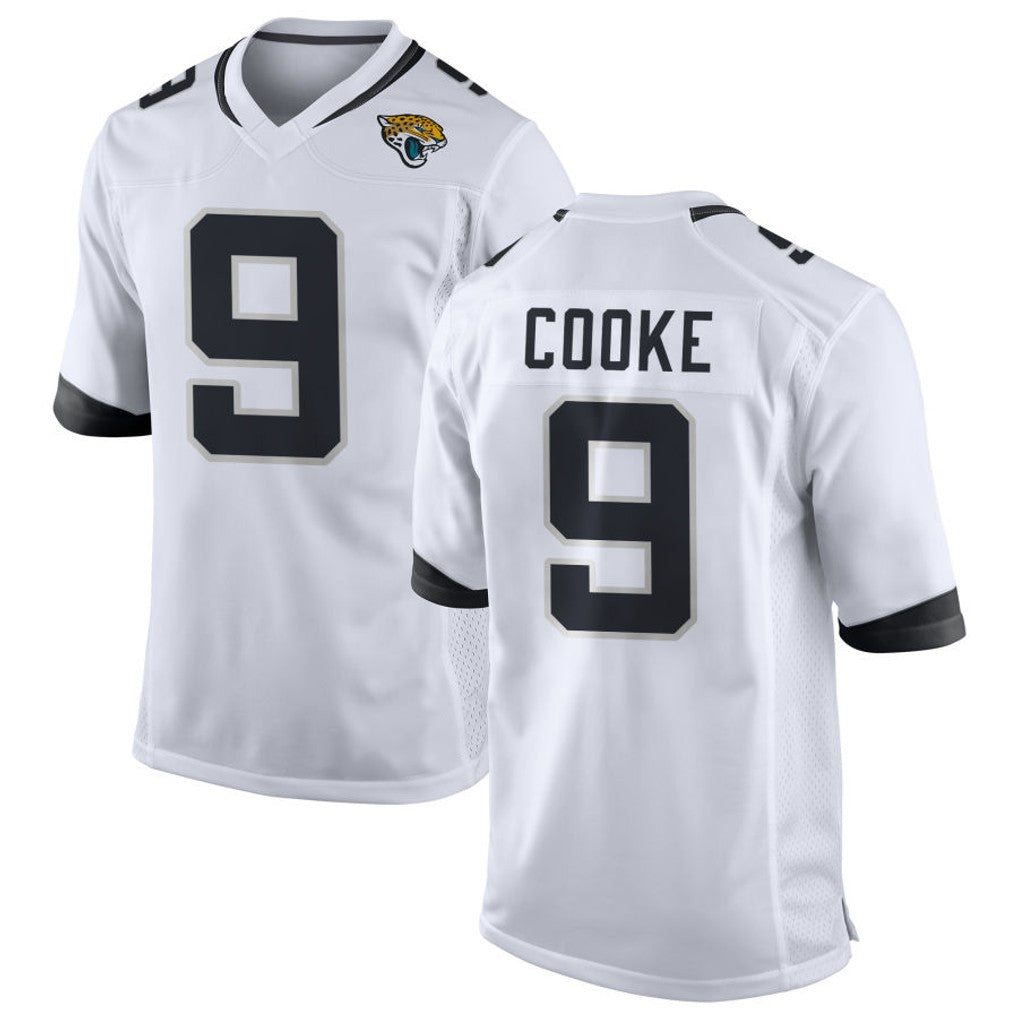 Qdoa J.Jaguars #9 Logan Cooke Player White Home Game Stitched Jerseys