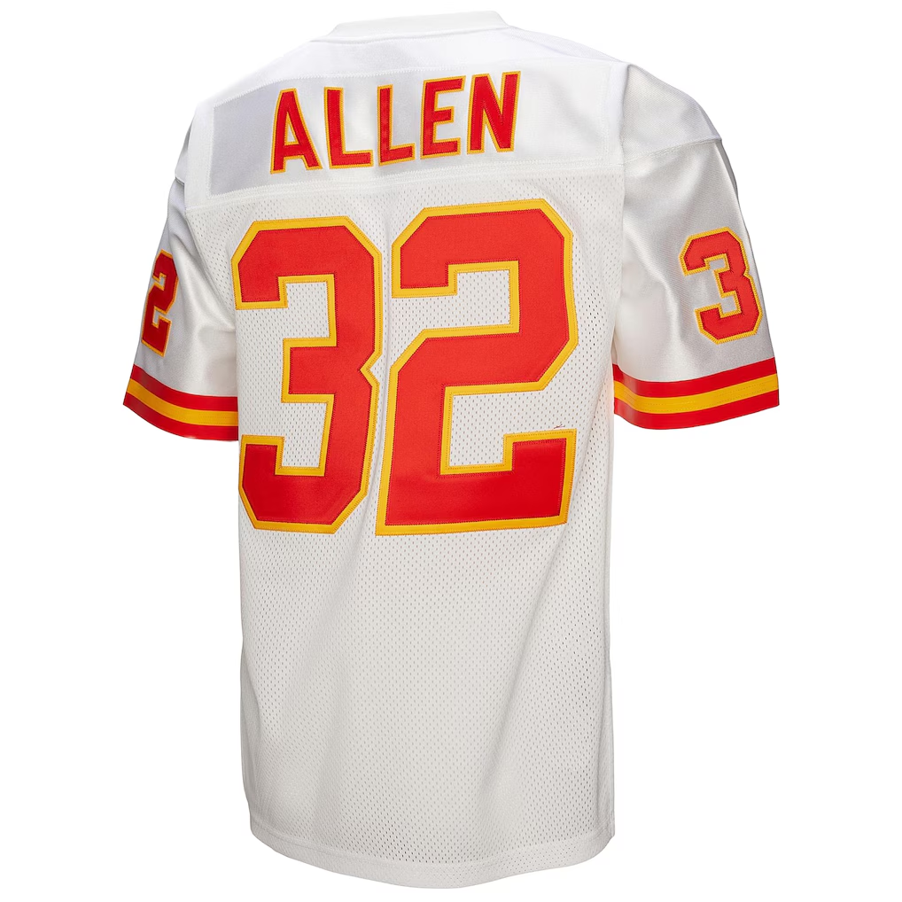 Qdoa KC.Chiefs 1994 #32 Marcus Allen Mitchell & Ness White Authentic Throwback Retired Player Jersey