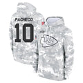 Qdoa KC.Chiefs #10 Isiah Pacheco Player Salute to Service Hoodies Stitched Jerseys
