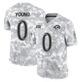 Qdoa LA.Rams #0 Byron Young Player Arctic Camo Salute To Service Limited Game Stitched Jerseys