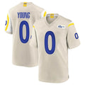 Qdoa LA.Rams #0 Byron Young Player Bone Home Game Stitched Jerseys
