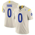 Qdoa LA.Rams #0 Byron Young Player Bone Limited Vapor Home Game Stitched Jerseys