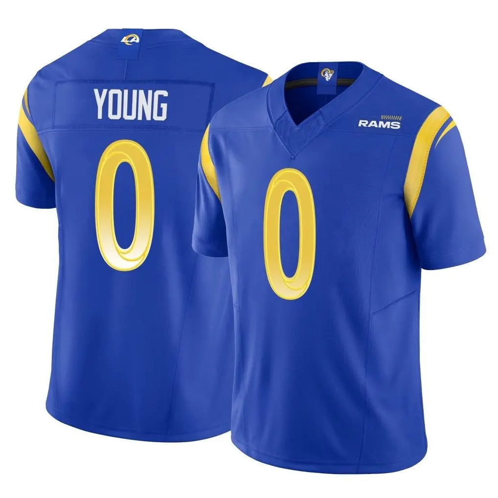 Qdoa LA.Rams #0 Byron Young Player Royal Limited Vapor F.U.S.E. Home Game Stitched Jerseys
