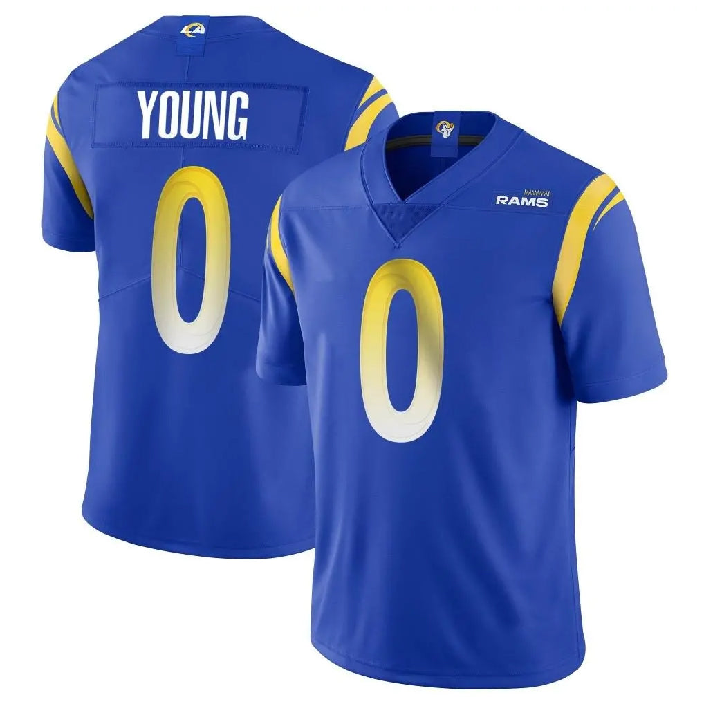 Qdoa LA.Rams #0 Byron Young Player Royal Limited Vapor Untouchable Home Game Stitched Jerseys