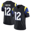 Qdoa LA.Rams #12 Puka Nacua Player Midnight Blue Rivalries Collection Vapor Limited Stitched Jerseys