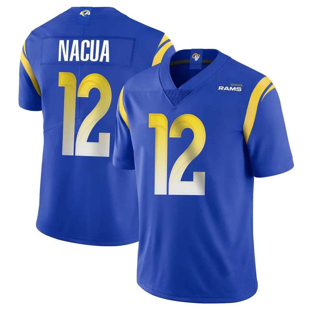 Qdoa LA.Rams #12 Puka Nacua Player Royal Limited Vapor Untouchable Home Game Stitched Jerseys