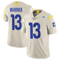 Qdoa LA.Rams #13 Kurt Warner Player Bone Limited Vapor Retired Stitched Jerseys